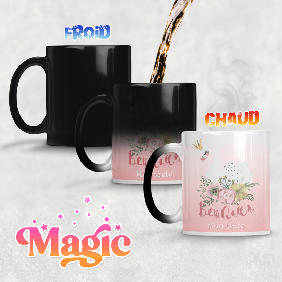Taza mágica personalizada - Flores