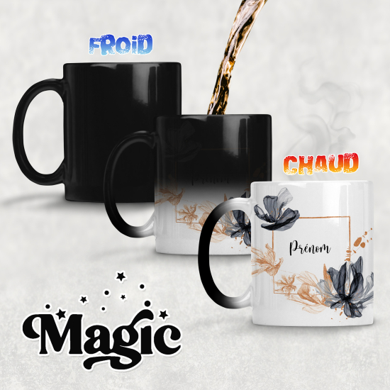 Taza mágica personalizada - Flores