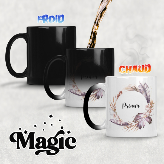Taza mágica personalizada - Flores
