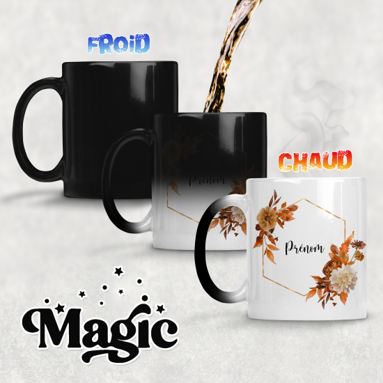 Taza mágica personalizada - Flores