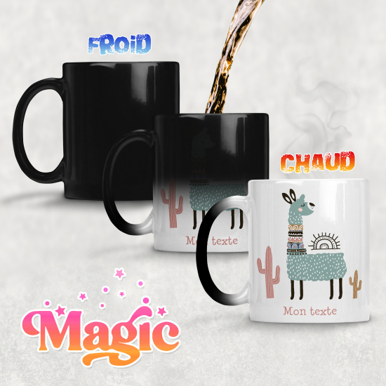 Taza mágica personalizada - Lama