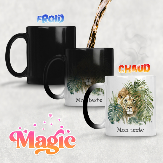 Taza mágica personalizada - León