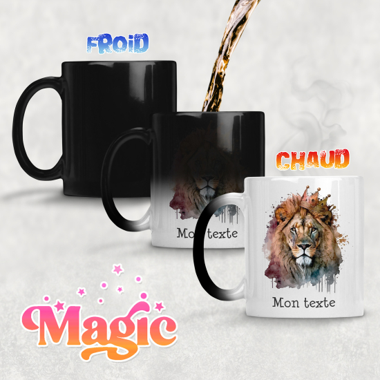Taza mágica personalizada - León rey