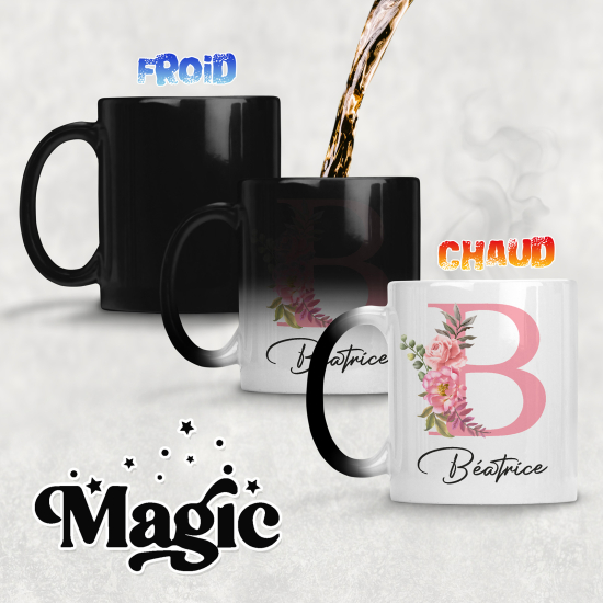 Taza mágica personalizada - Letra B
