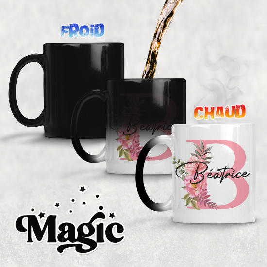 Taza mágica personalizada - Letra B