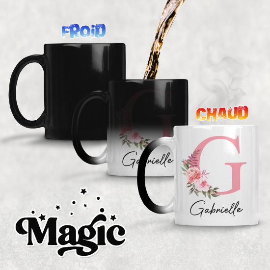 Taza mágica personalizada - Letra G