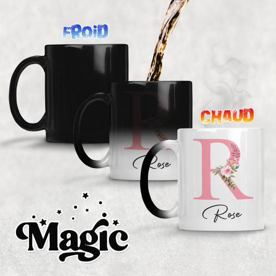 Taza mágica personalizada - Letra R