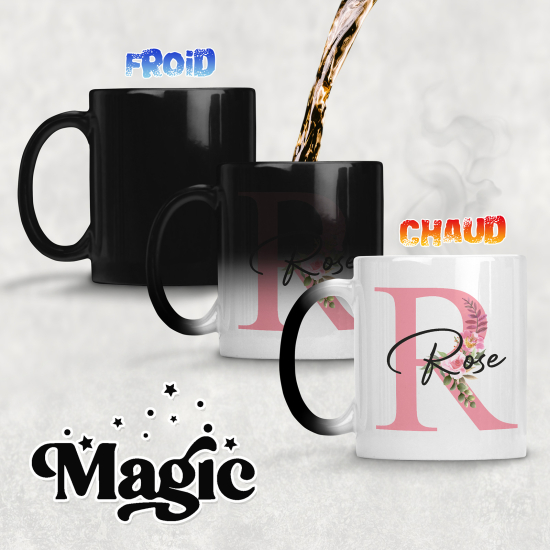 Taza mágica personalizada - Letra R