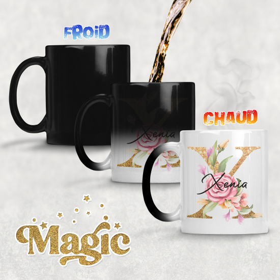 Taza mágica personalizada - Letra X