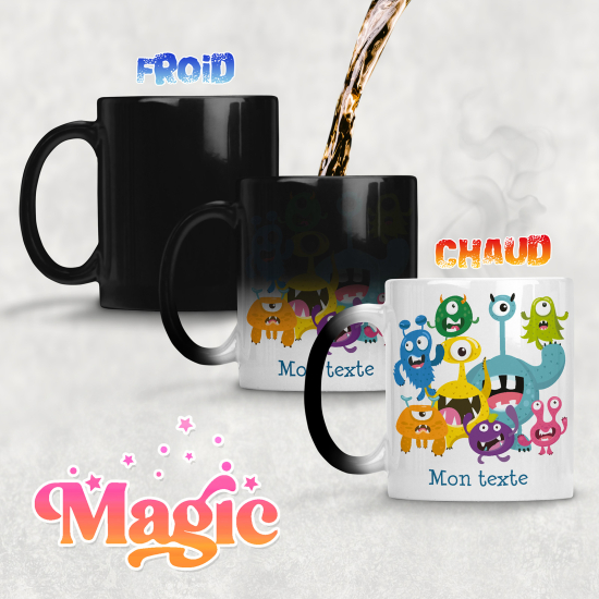Taza mágica personalizada - Monstruos