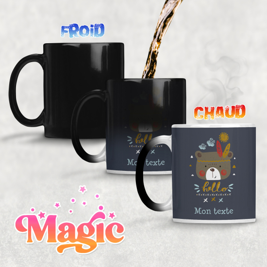 Taza mágica personalizada - Osito Hello