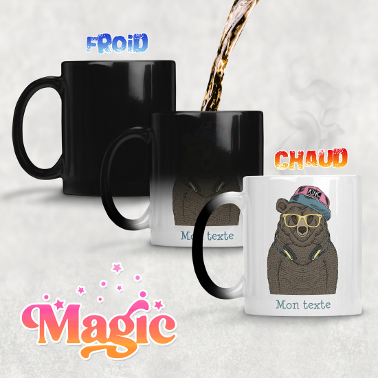 Taza mágica personalizada - Oso