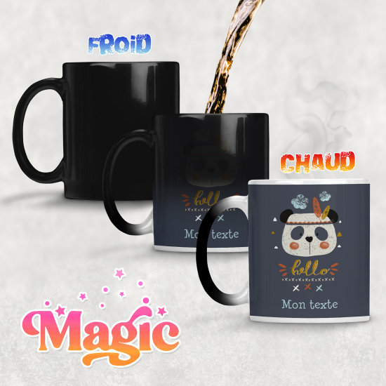 Taza mágica personalizada - Panda Hola