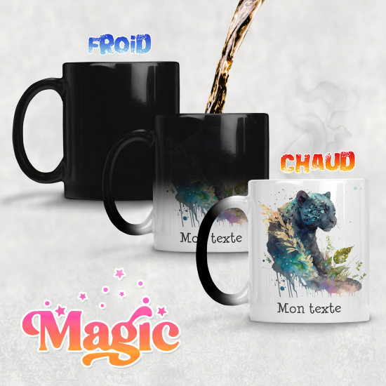 Taza mágica personalizada - Pantera