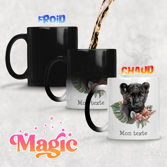 Taza mágica personalizada - Pantera Negra