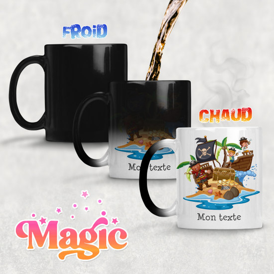 Taza mágica personalizada - Piratas