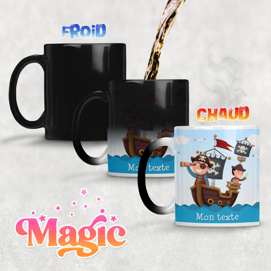 Taza mágica personalizada - Piratas