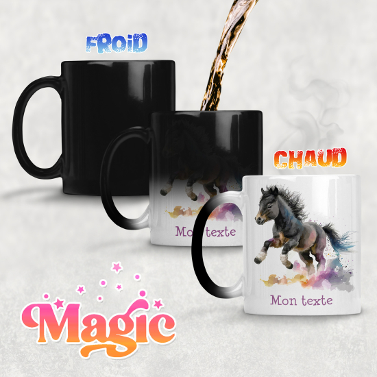 Taza mágica personalizada - Pony