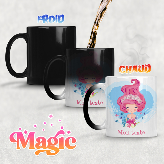 Taza mágica personalizada - Sirena Océano