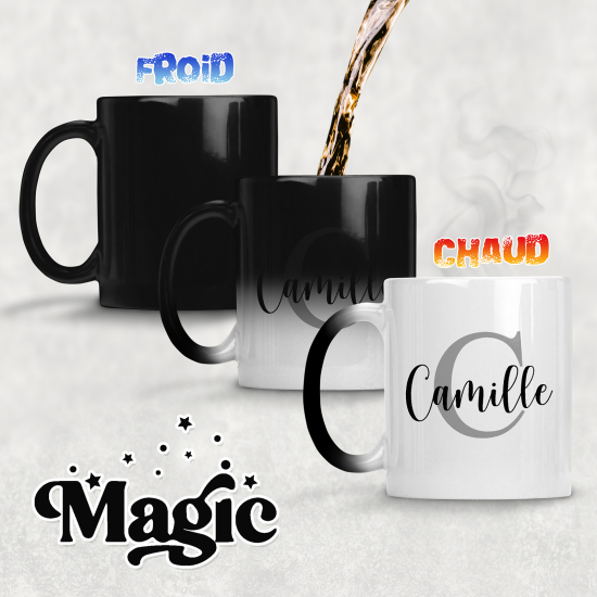 Taza mágica personalizada - Texto personalizable
