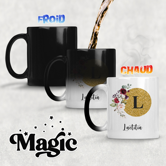 Taza mágica personalizada - Texto personalizable