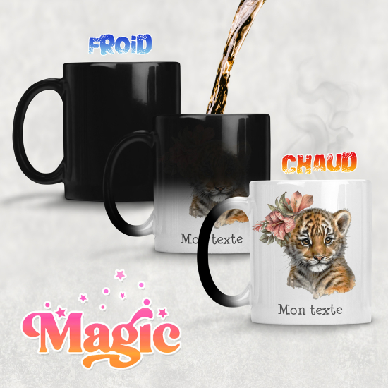 Taza mágica personalizada - Tigreau