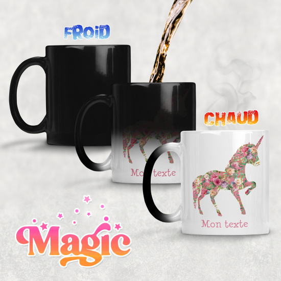 Taza mágica personalizada - Unicornio