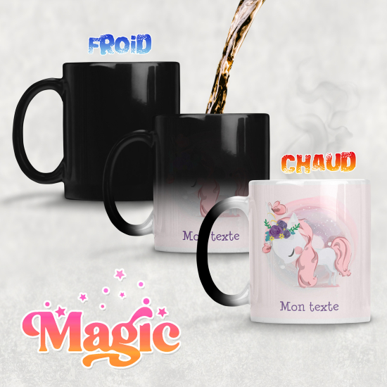 Taza mágica personalizada - Unicornio