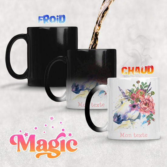 Taza mágica personalizada - Unicornio