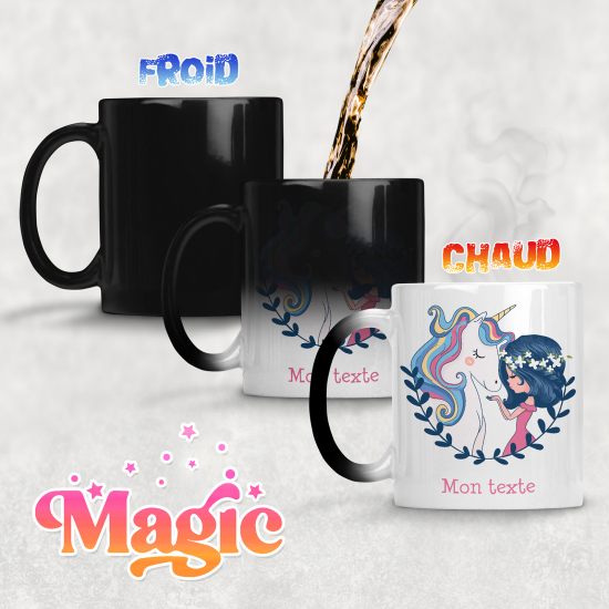 Taza mágica personalizada - Unicornio