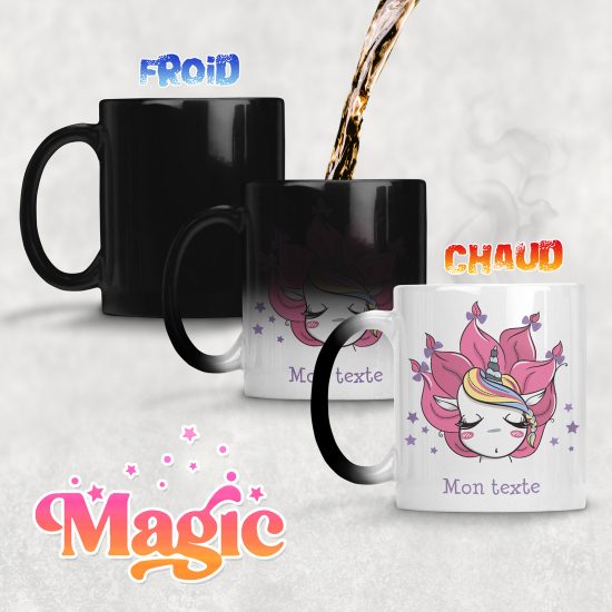 Taza mágica personalizada - Unicornio