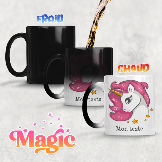 Taza mágica personalizada - Unicornio Mágico
