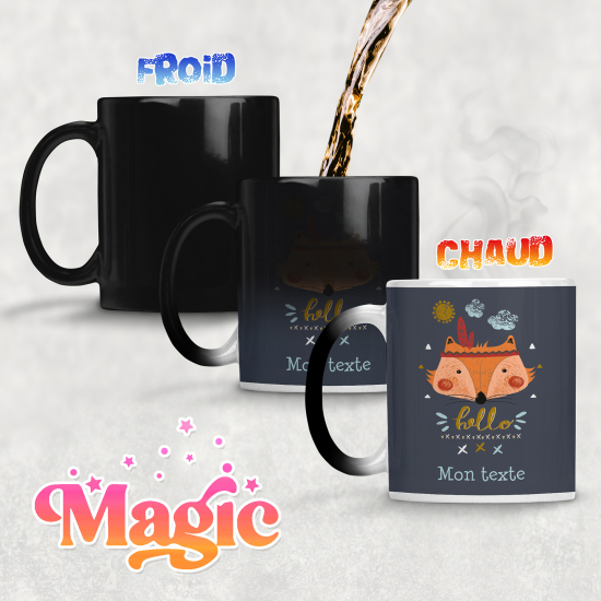 Taza mágica personalizada - Zorro Hola