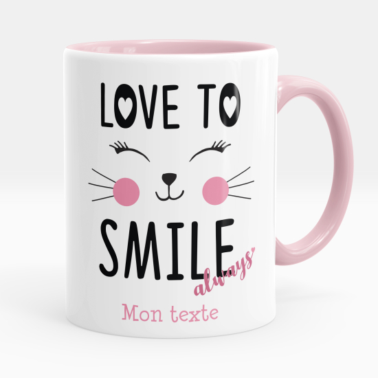 Taza personalizada - Amar sonreír siempre