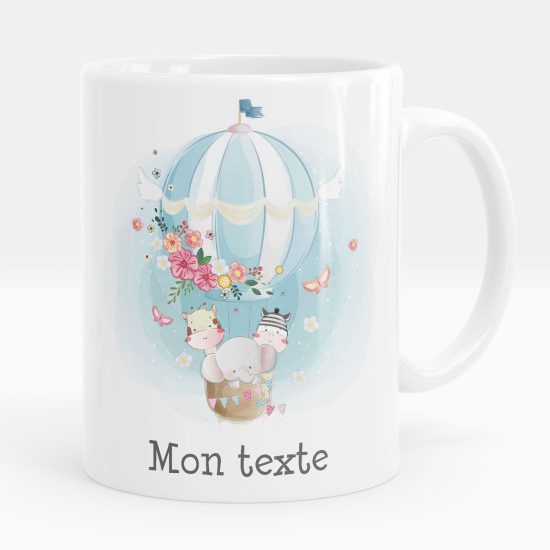 Taza personalizada - Animales globo aerostático