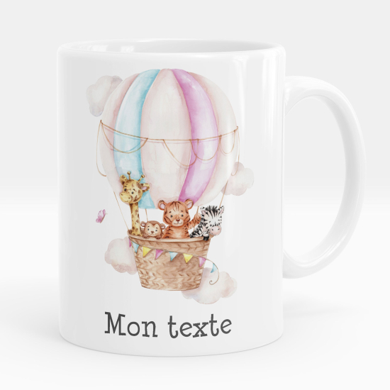 Taza personalizada - Animales globo aerostático
