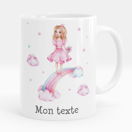 Taza personalizada - Arcoíris niña