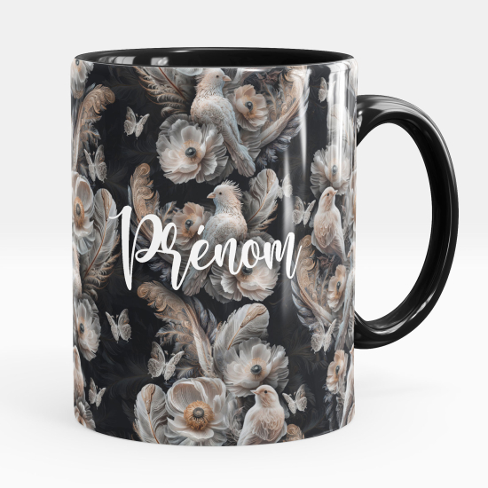 Taza personalizada - Aves plumas