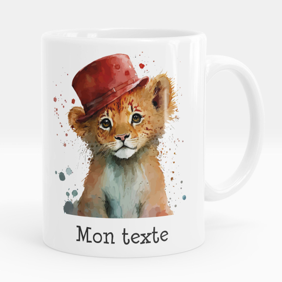 Taza personalizada - Cachorro de león con sombrero