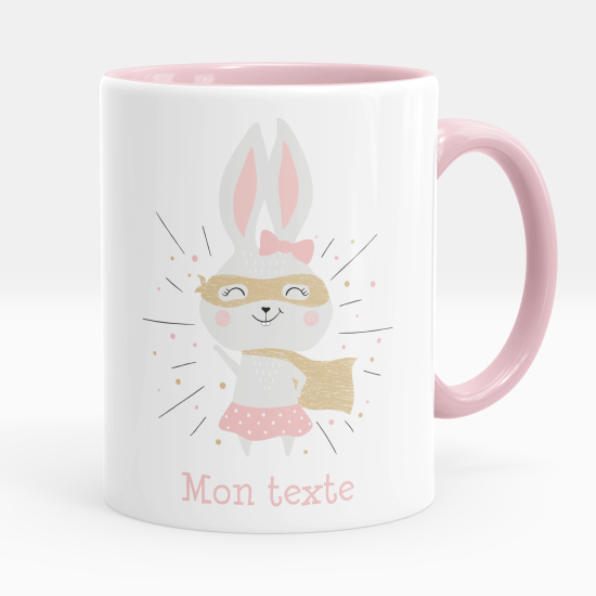 Taza personalizada - Coneja superhéroe