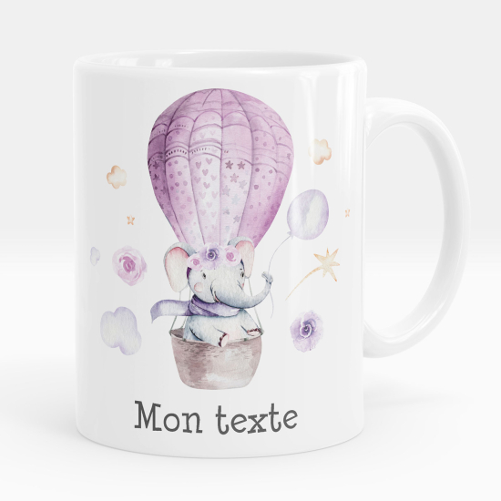 Taza personalizada - Elefante globo aerostático
