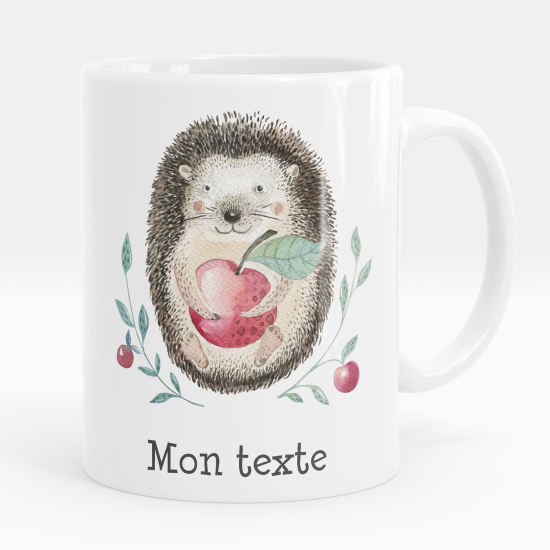 Taza personalizada - Erizo y frutas