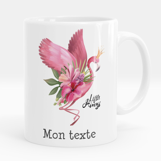 Taza personalizada - Flamenco rosa flores