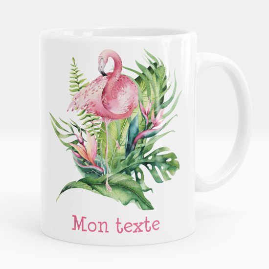 Taza personalizada - Flamenco rosa tropical