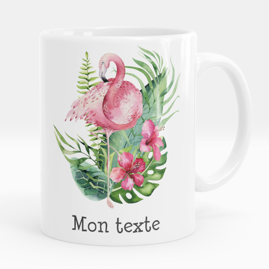 Taza personalizada - Flamenco rosa tropical