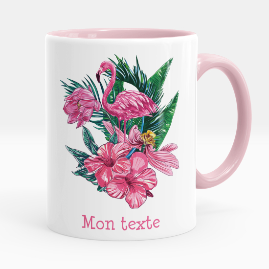 Taza personalizada - Flamenco rosa tropical