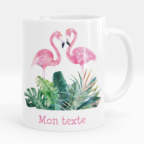 Taza personalizada - Flamencos rosas