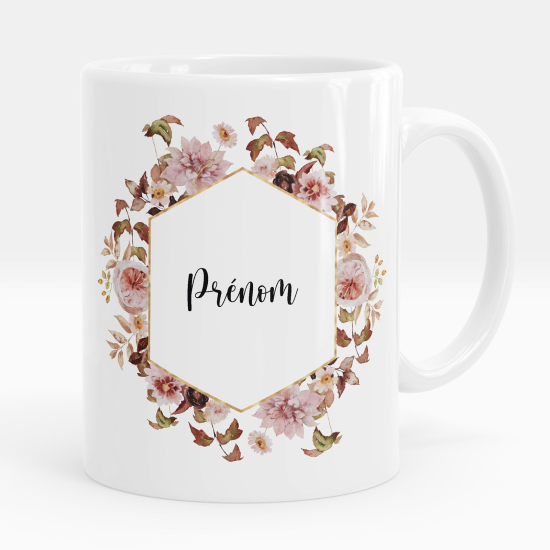 Taza personalizada - Flores