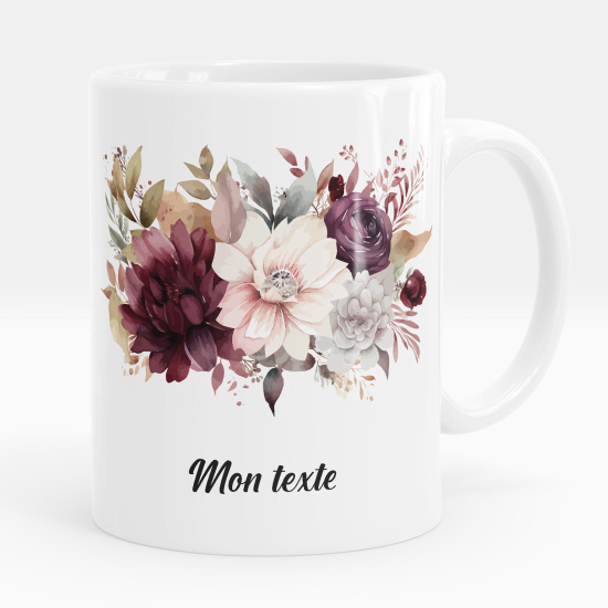 Taza personalizada - Flores
