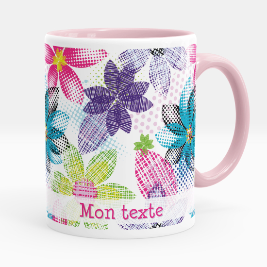 Taza personalizada - Flores multicolores